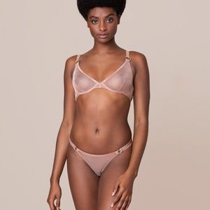 Agent Provocateur Phoebe Rose Gold Thong NWT